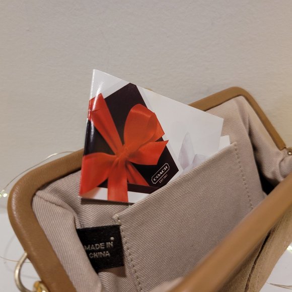 COACH Suede Clutch Wristlet - NEW - Picture 6 of 6